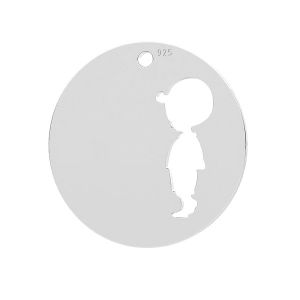 Child, boy, round pendant, LK-1292 - 0,50