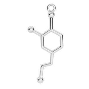 Dopamine chemical formula pendant, silver 925, ODL-00326