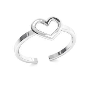 Heart ring, sterling silver, ODL-00317