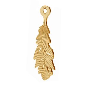 Feather pendant, gold 14K, LKZ-00391 - 0,30