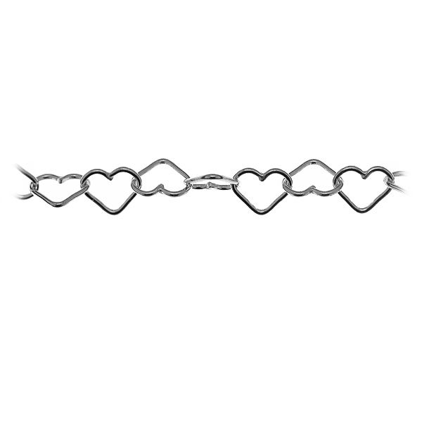 Hearts silver chains in meters, SRC 045