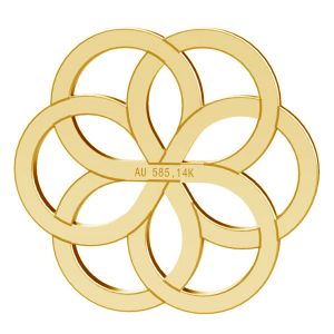 gold dog pawt pendant, gold 14K, LKZ-00029 - 0,30