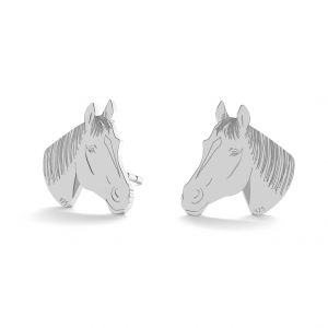 Horse earrings, sterling silver 925, LK-0902 KLS - 0,50