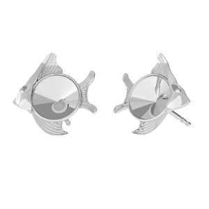 Fish earring base Swarovski, sterling silver 925, ODL-00361 KLS (1122 SS 29)