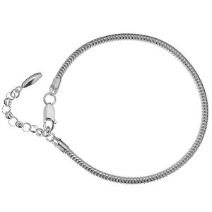 Bracelet beads base, silver 925, CST 3,0 (17 cm)