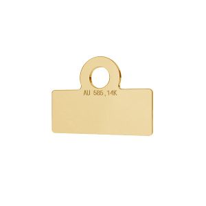 Rectangle gold 14K pendant ending, LKZ-1375 - 0,30