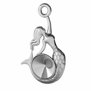 Mermaid pendant for Swarovski Rivoli, sterling silver, ODL-00373 (1122 SS 29)