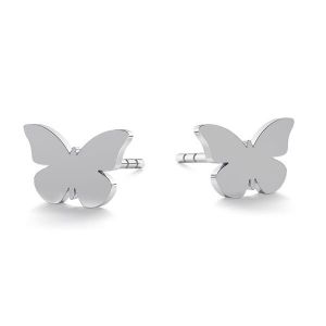 Butterfly earrings, sterling silver 925, LK-0615 KLS - 0,50