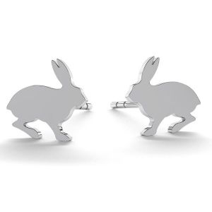 Hare earrings, sterling silver 925, LK-0615 KLS - 0,50