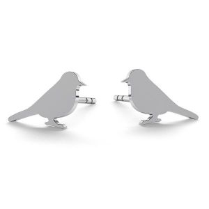 Nightingale earrings, sterling silver 925, LK-0615 KLS - 0,50