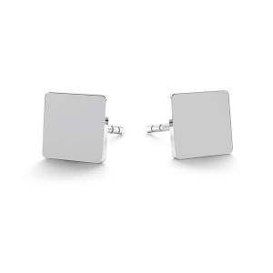 Rectangle earrings, sterling silver 925, LK-0617 KLS - 0,50