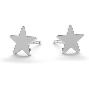 Star earrings, sterling silver 925, LK-0617 KLS - 0,50