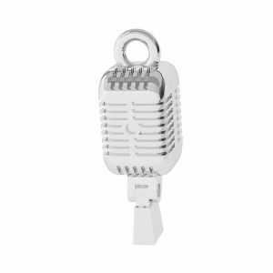 Microphone pendant, sterling silver, ODL-00410
