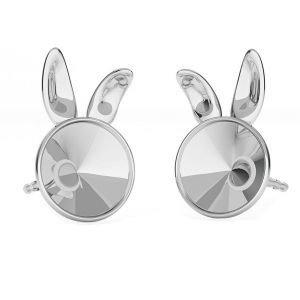 Bunny earring base Swarovski, sterling silver 925, ODL-00379 KLS (1122 SS 29)