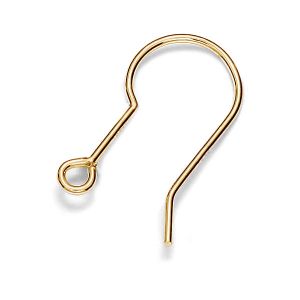 Gold ear wire,  AU 585,14K, SG-BO 3 9x17 mm