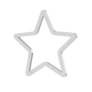 Star pendant tag, sterling silver, LKM-2051