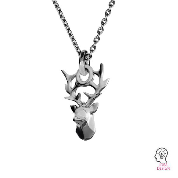 Deer pendant, sterling silver, ODL00469 SILVEXCRAFT®
