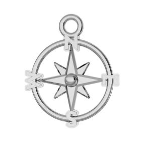 Compass pendant, sterling silver, ODL-00465