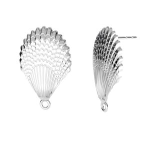 Shell earrings, silver 925, ODL-00515 KLS