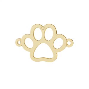 Gold dog pawt pendant, gold 14K, LKZ-00366 - 0,30