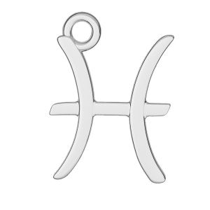 Pisces zodiac pendant, sterling silver 925, ODL-00528