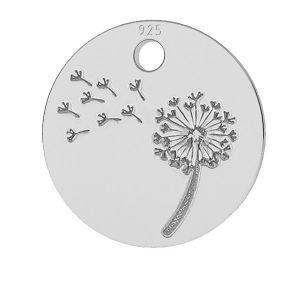 Dandelion pendant, sterling silver, LKM-2008