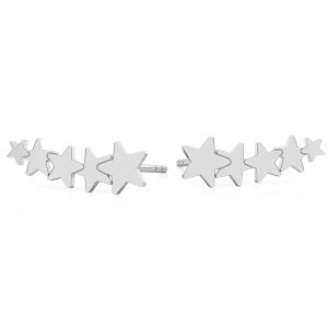 Stars earrings, sterling silver 925, LKM-2177 KLS - 0,50