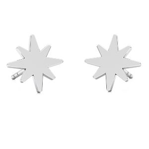 Star earrings, sterling silver 925, LKM-2239 KLS - 0,50