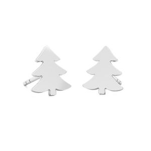 Christmas tree earrings, sterling silver 925, LKM-2242 - 0,50 KLS