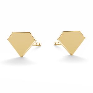 Triangle earrings gold 14K LKZ-00617 KLS - 0,30 mm
