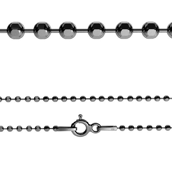 Ball chain*sterling silver 925*CPLD 1,0 (45 cm)