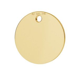 Round tag pendant gold 14K LKZ-00025 - 0,30 mm