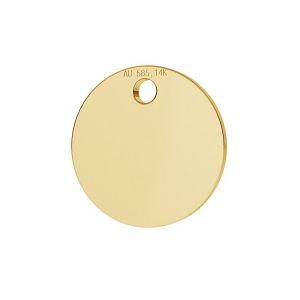 Round tag pendant gold 14K LKZ-00025 - 0,30 mm