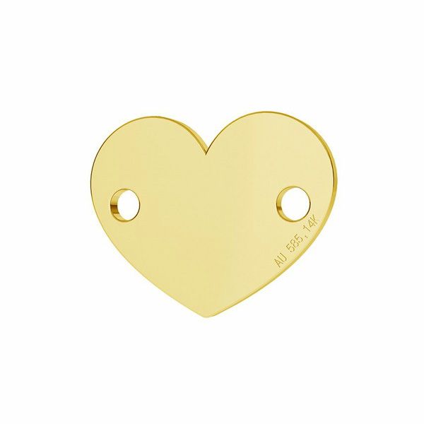 Heart tag pendant, gold 585
