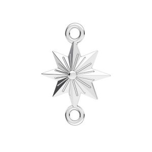 Star pendant connector, sterling silver, ODL-00638 12x17,1 mm