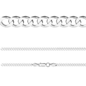 PD  80 6L (40-70 cm), Curb chain 0,3 cm, sterling silver 925