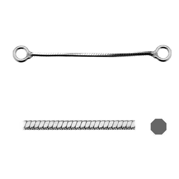 Short chain earring base*sterling silver 925*SN 020 DC8L 2H 25 mm