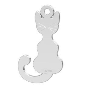 Cat pendant, sterling silver, LKM-2033