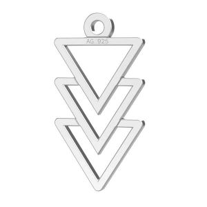 Triangle pendant, sterling silver, LKM-2036