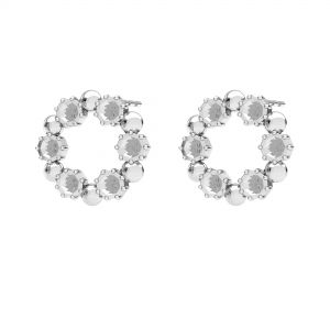 Round earrings, swarovski base*sterling silver 925*ODL-00704 KLS 14,2 mm (1088 PP 18)