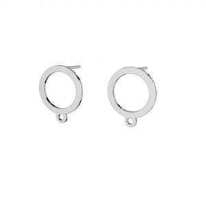 Round earrings, sterling silver 925, LK-2574 KLS - 0,50 13x15,4 mm
