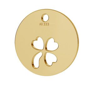 Round clover pendant*gold 333*LKZ8K-30009 - 0,30 9,5x9,5 mm