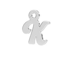 Letter K pendant*sterling silver 925*LK-0076 - 0,50 7,8x9,3 mm
