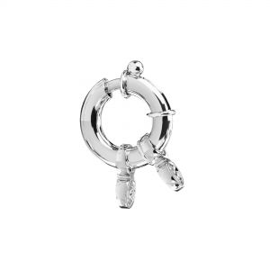 Federing clasps with jumprings, sterling silver 925, AMP 3x8,5 mm