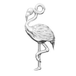 Flamingo pendant*sterling silver 925*ODL-00824 11x23 mm