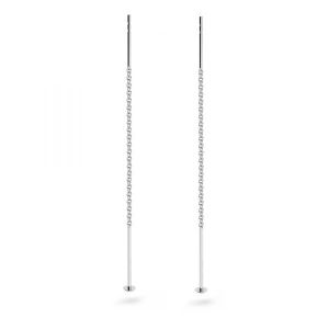 Cable chain earring (base)*sterling silver 925*KLA-41 80 mm (A 030)