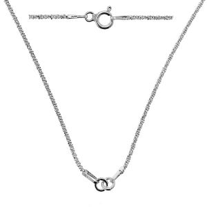 Necklace base for 1 pendant*sterling silver 925*CHAIN 49 42 cm (SUGAR 035)