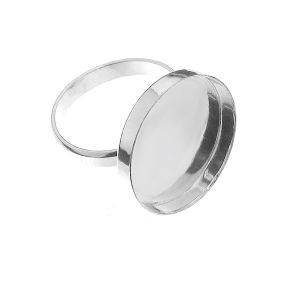 Round ring for resin*sterling silver 925*RING 002 20 mm M (13,14,15)