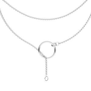 Necklace base, sterling silver 925, S-CHAIN 30 (ROLO 025)