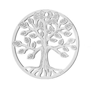 Tree pendant, sterling silver 925, LKM-2939 - 0,50 19x19 mm